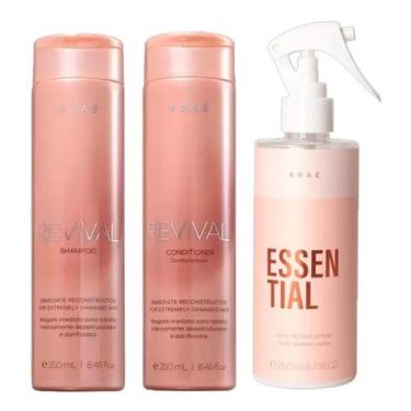 Imagem de Braé Revival Kit Shampoo E Condicionador + Spray Essential