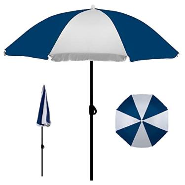 Imagem de Guarda Sol Fashion 1,8 Metros Em Aço Para Praia Piscina Camping - Mor - Azul Marinho
