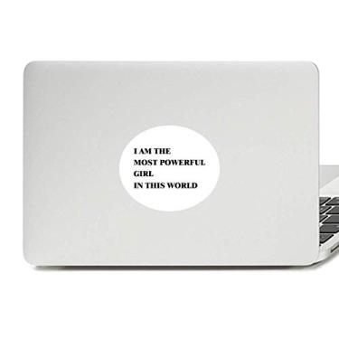Imagem de Adesivo de notebook com emblema de vinil I Am The Powerful Girl