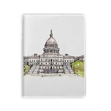 Imagem de Diário de capa macia para caderno, presente Art Déco, do Capitólio dos Estados Unidos