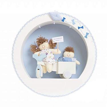 Imagem de Potinho de Mel Nicho 3 Leds Menino Irmã Bicicleta Carretinha Quarto Bebê Infantil Menina Menino Azul