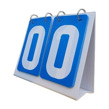 Imagem de rockible multiesportivo Flip Number Score Board 2 dígitos Tabletop Score Durable Score Counter for Competition Baseball Volleyball, Azul