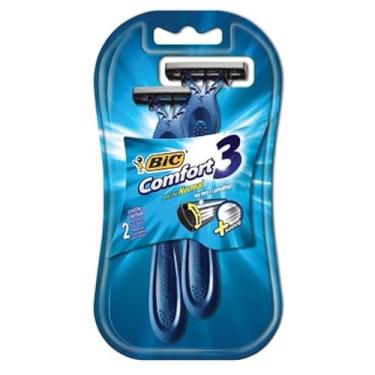 Imagem de BIC Aparelho De Barbear Comfort 3 Advance Pele Normal 2 Unidades 8713171 Fita Lubrificante Com Aloe Vera