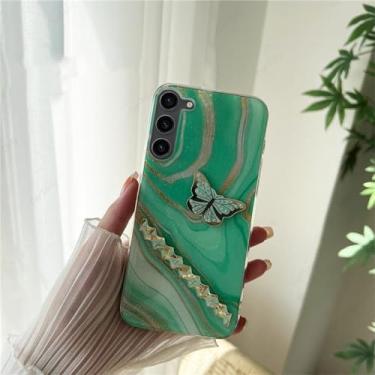 Imagem de HORRON Capa de mármore borboleta para Samsung Galaxy S23 Ultra S22 S21 Ultra S20 FE Plus A54 A34 A53 A14 A52 A13 A52S 5G 4G Protetora, 5,ForA52 ou A52s