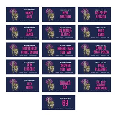 Imagem de Andaz Press Cupons de amor impertinente sexy para ele, ela, marido, esposa, namorado, namorada, casais, exclusivo e romântico dia dos namorados, aniversário, cartões de voucher IOU de aniversário, pacote com 16