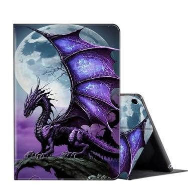 Imagem de Capa para tablet Samsung Galaxy Tab A9 Plus (27.9 cm-2023 modelo SM-X210/X216/X218), capa fólio de couro PU fina com suporte automático hibernar para Samsung Galaxy A9+Plus 5G 27.9 cm Arcient Dragon