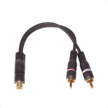 Imagem de Cabo Para Som Altomotivo Rca Modelo Y 1 Fêmea 2 Machos 25 Cm - Loud So