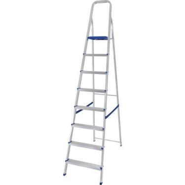 Imagem de Escada de Alumínio Mor, 8 Degraus - 5106