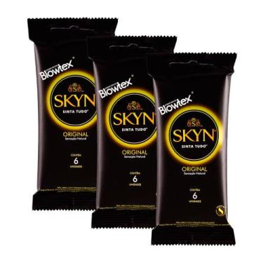 Imagem de Kit 3 Preservativo Blowtex Skyn 6 Unidades