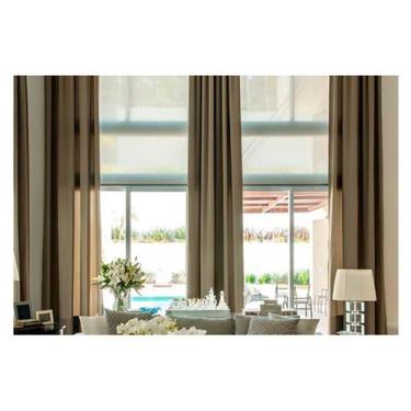 Imagem de Cortina Voal Luxo 8mx2,8m Sem Forro Pra Varao Sala Ou Quarto - Chrisne