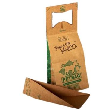 Imagem de Coletor ecológico de fezes com pá acoplada (15un) - Petbag