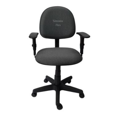 Imagem de Cadeira executiva giratoria com braço de regulagem de altura  e pistão