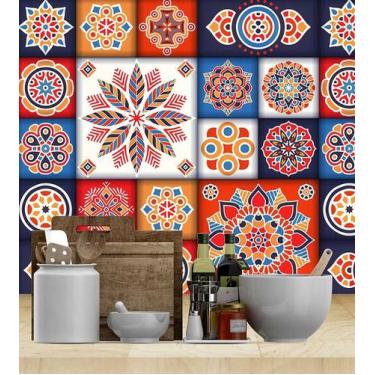 Imagem de Azulejo Adesivo Mandala Indiana Namastê - Papel e Parede