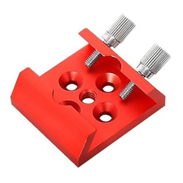 Imagem de AsrMyjcx Base de cauda de para telescópio, placa de ranhura de de metal profissional, adaptador para astrofotografia do céu, Vermelho