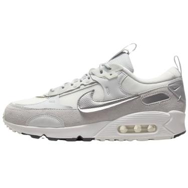 Imagem de Nike Tênis feminino Air Max 90 Futura vermelho Stardust/laranja robusto (FQ8881 618), Platina pura/pó de fóton/preto/prata metálica, 36