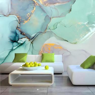 Imagem de Lcythiazole Mural de papel de parede de mármore de tamanho personalizável - mural de papel de parede abstrato, papel de parede de fundo de TV, mural de padrão abstrato, descasque e cole, para sala de