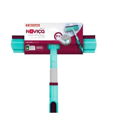 Imagem de Noviça - Mop Limpa Vidros Spray 2 em 1: Lava e Seca com Reservatório de 100ml, Manta de Microfibra e Cabo, Bettanin
