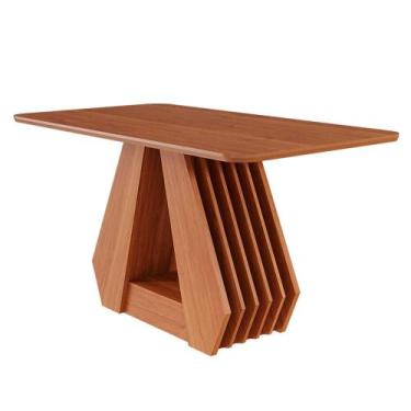 Imagem de Mesa para Sala de Jantar Agata 130 x 80 cm com Tampo MDF Cimol Cinamom