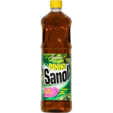 Imagem de Sanol Desinfetante Líquido Para Uso Geral Pinho Original 1 Litro Marrom