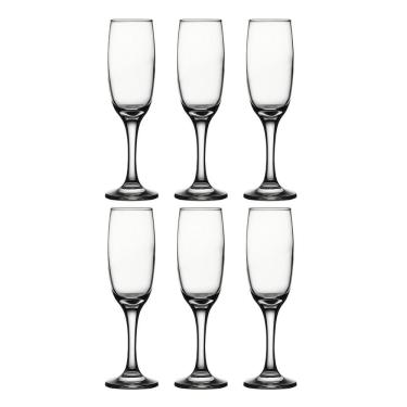 Imagem de Conjunto 6 Taças Champanhe Vidro Lira 210Ml Class Home