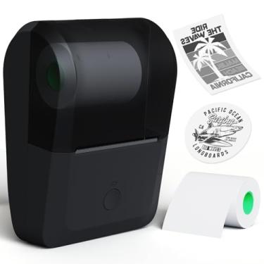 Imagem de PeriPage Máquina de etiquetar, impressora de etiquetas PB20 Bluethooth, impressora térmica portátil de 5 cm para pequenas empresas, roupas, logotipo, impressora de adesivos para telefones e PC (preto)
