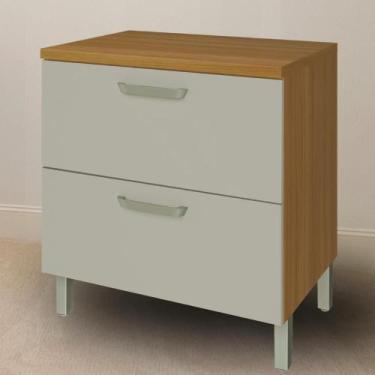 Imagem de Balcão de Cozinha Com tampo 1 Porta 1 Gaveta 100 MDF - Faura, Nature/O