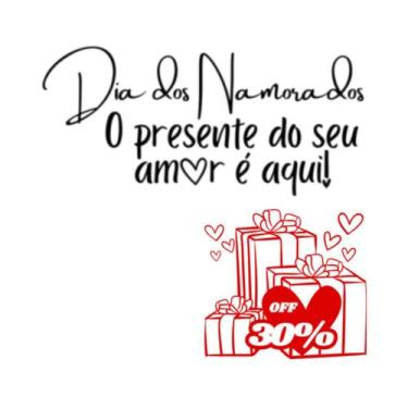 Imagem de Adesivo Vinil Vitrine Namorados  Porcentagem - Nicolados