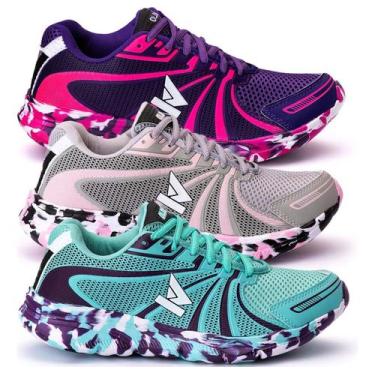 Imagem de Kit 3 Tênis Feminino Para Correr Treino Confortável Macio - Oldsen, Tu