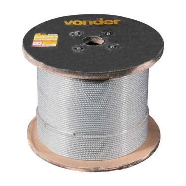 Imagem de CABO DE AÇO VONDER PLASTIFICADO GALV. 6X19m 50M 3,97mm 5/37