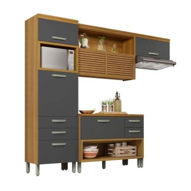 Imagem de Cozinha 3 Peças Mdf Princesa Nesher Freijó-grafite