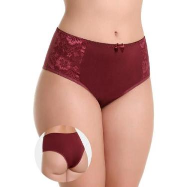 Imagem de Calcinha Dia a Dia IMI Lingerie Cós Alto Cintura Alta Em Microfibra Pó