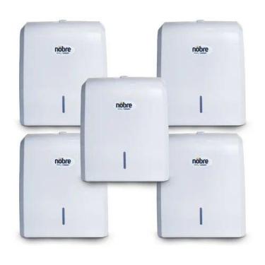 Imagem de Kit 5 Dispenser Porta Papel Toalha Interfolha P Banheiro - NOBRE