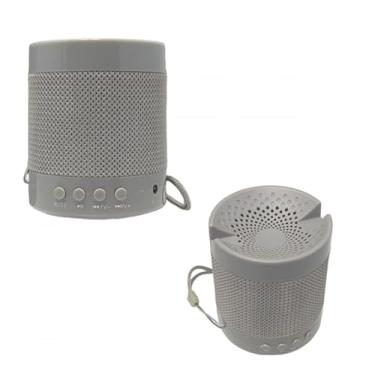 Imagem de Caixinha Caixa de Som Portátil Bluetooth 5.0, 3W, com Rádio FM, MP3, USB (Cinza)