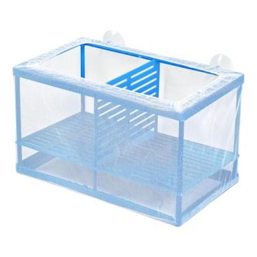 Imagem de AQUANEAT Criador de tanque de peixes grande rede de malha poupadora de fritura isolamento de incubação de aquário com ventosas incubadora para camarão betta