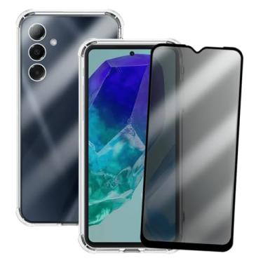 Imagem de Capa Case Capinha Anti Shock para Samsung Galaxy M55 e Película 3D Vidro Privacidade Anti Espião