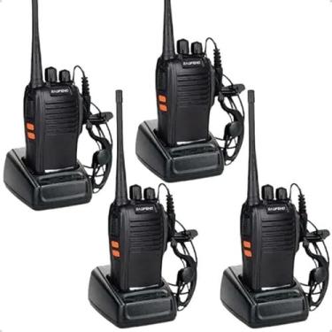 Imagem de Kit 4 Rádios Comunicadores Baofeng 777S UHF 16 Canais