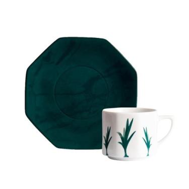 Imagem de Xicara Chá com Pires 250ml Porcelana Schmidt - Dec. Ártemis 2428, 2428