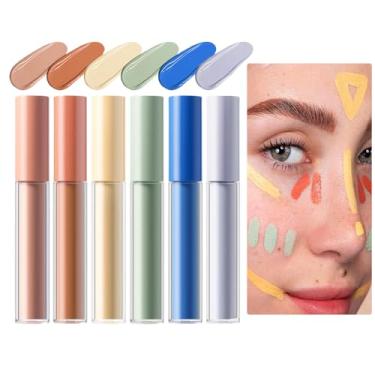 Imagem de Corretor Para Área Dos Olhos - Corretivo Hidratante Alta Cobertura,6 Peças Bastão Contorno Facial Cor Uniforme Brilho Pele Madura