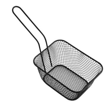 Imagem de Cesta de fritura em aço inoxidável Ideal para fritar, servir ou decorar(Preto)