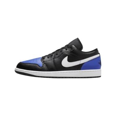 Imagem de Nike Tênis Masculino Air Jordan 1 Low (553558-042, Preto/Game Royal/Branco) Tamanho 11,5