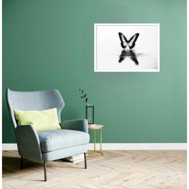 Imagem de Quadro Decorativo Borboleta Reflexo Rio - 50X70Cm - Quadros On-Line