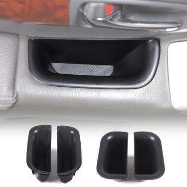 Imagem de LLKUANG Organizador de caixa de armazenamento de porta de carro compatível com Toyota Land Cruiser LC120 J120 Prado 2003-2009, console central câmbio de marchas bandeja de armazenamento lateral