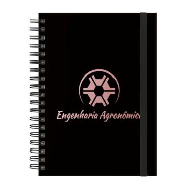 Imagem de Caderno Colegial Plus 12 Matérias Profissões Engenharia Agronômica (Preto e Rosê)