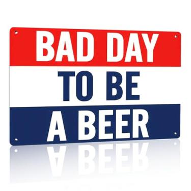 Imagem de Sinais de cerveja - placas de metal para decoração de caverna masculina, decoração de quarto de cerveja para homens 20 x 30 cm