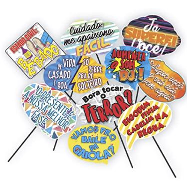 Imagem de Plaquinhas Divertidas Baile da Gaiola - 10 Unidades