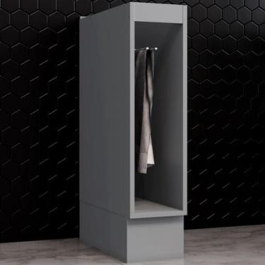 Imagem de Acessórios para Cozinha Nicho Toalheiro Americana 100% Mdf Cinza - Hen