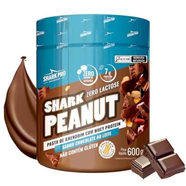 Imagem de Shark Pro Pasta de Amendoim Gourmet Sabor Chocolate ao Leite com Whey Protein Shark Peanut - 7,5g de Proteína - Zero Glúten, Zero Lactose, Zero Adição de Açúcares - Pote 600g