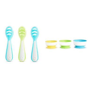 Imagem de Conjunto de colheres e taças de sucção para bebês Led Weaning Munchkin