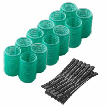 Imagem de Kit 12 Bobs Formador de Cachos Para Cabelo 36mm + 12 Clips Bico de Pat