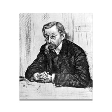 Imagem de Desenho a lápisThéo van Rysselberghe: Impressão em tela neoimpressionista belga chave 60 x 72 cm sem moldura